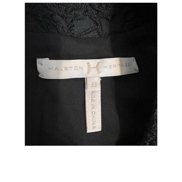 Halston Heritage Women's Sleeveless Embroidery Sheath Cocktail Dress - Picture 6 of 7